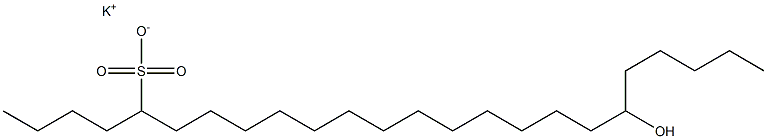19-Hydroxytetracosane-5-sulfonic acid potassium salt 结构式