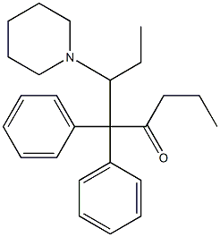 5,5-Diphenyl-6-piperidino-4-octanone 结构式