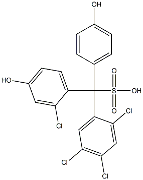 (2-Chloro-4-hydroxyphenyl)(2,4,5-trichlorophenyl)(4-hydroxyphenyl)methanesulfonic acid 结构式