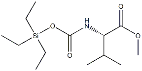 (2S)-2-(Triethylsilyloxycarbonylamino)-3-methylbutyric acid methyl ester 结构式