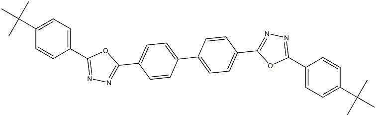 2,2'-(Biphenyl-4,4'-diyl)bis[5-(4-tert-butylphenyl)-1,3,4-oxadiazole] 结构式