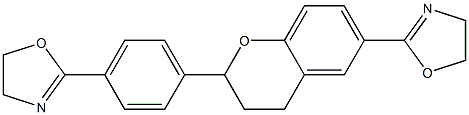 6-[(4,5-Dihydrooxazol)-2-yl]-2-[4-[(4,5-dihydrooxazol)-2-yl]phenyl]-3,4-dihydro-2H-1-benzopyran 结构式