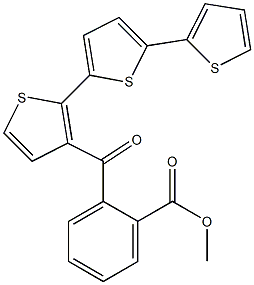 2-[(2,2':5',2''-Terthiophen-5-yl)carbonyl]benzoic acid methyl ester 结构式