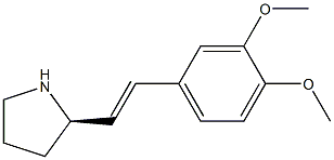 (2R)-2-[(E)-2-(3,4-Dimethoxyphenyl)ethenyl]pyrrolidine 结构式