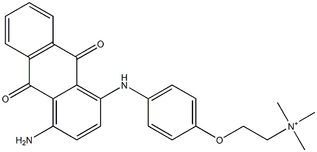 2-[4-[[(4-Amino-9,10-dihydro-9,10-dioxoanthracen)-1-yl]amino]phenoxy]-N,N,N-trimethylethanaminium 结构式