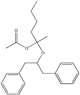 Acetic acid 1-(1-benzyl-2-phenylethoxy)methylpentyl ester 结构式