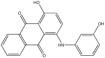 1-Hydroxy-4-(m-hydroxyanilino)anthraquinone 结构式