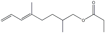 Propionic acid 2,5-dimethyl-5,7-octadienyl ester 结构式