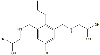 3,5-Bis[[(2,2-dihydroxyethyl)amino]methyl]-4-propylphenol 结构式