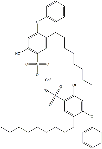 Bis(5-hydroxy-2-nonyl[oxybisbenzene]-4-sulfonic acid)calcium salt 结构式