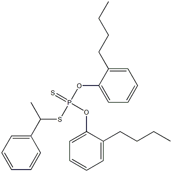 Dithiophosphoric acid O,O-bis(2-butylphenyl)S-(1-phenylethyl) ester 结构式