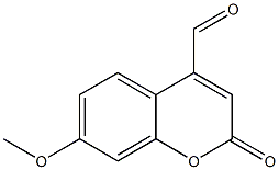 7-Methoxy-2-oxo-2H-1-benzopyran-4-carbaldehyde 结构式