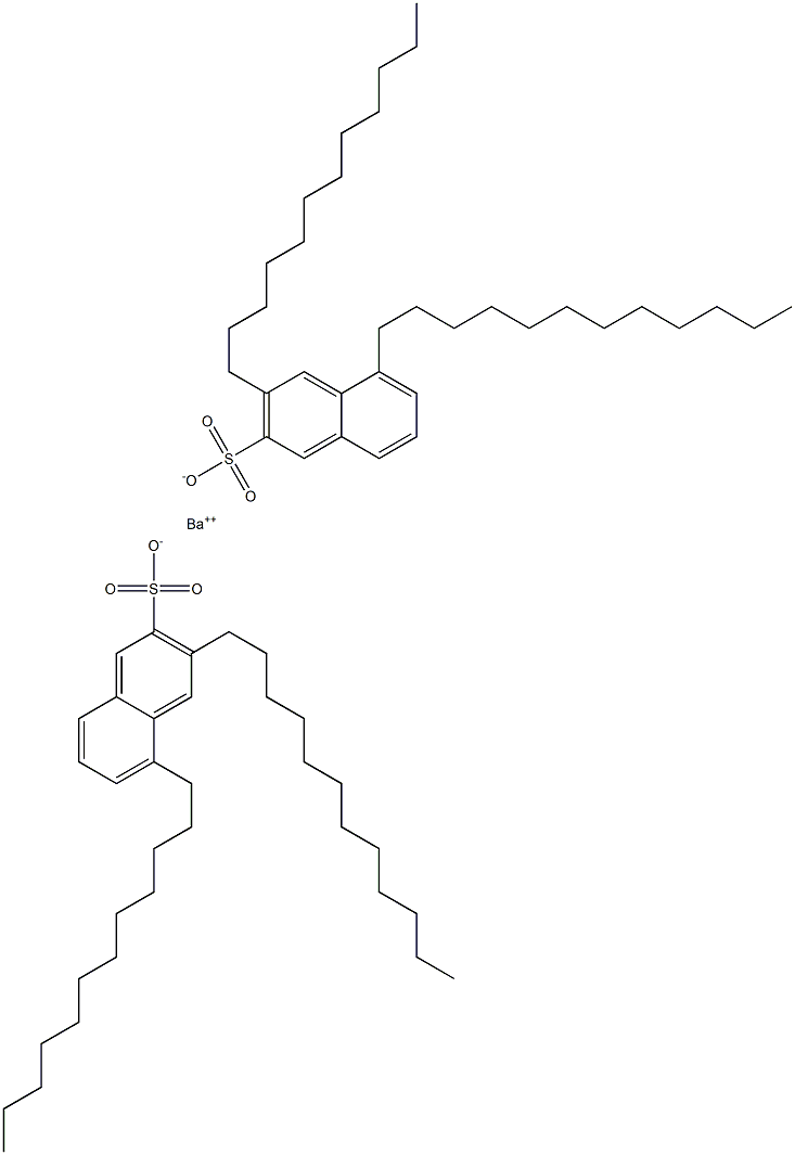 Bis(3,5-didodecyl-2-naphthalenesulfonic acid)barium salt 结构式