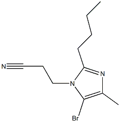 5-Bromo-2-butyl-1-(2-cyanoethyl)-4-methyl-1H-imidazole 结构式