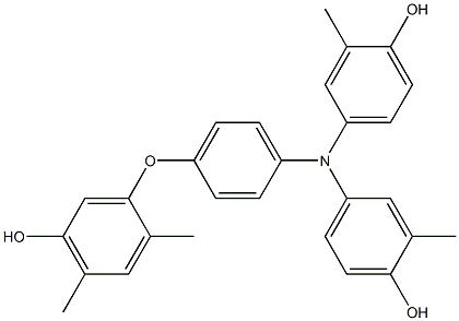 N,N-Bis(4-hydroxy-3-methylphenyl)-4-(5-hydroxy-2,4-dimethylphenoxy)benzenamine 结构式