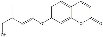 7-[[(E)-4-Hydroxy-3-methyl-1-butenyl]oxy]-2H-1-benzopyran-2-one 结构式