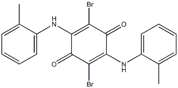 2,5-Bis[(2-methylphenyl)amino]-3,6-dibromo-2,5-cyclohexadiene-1,4-dione 结构式