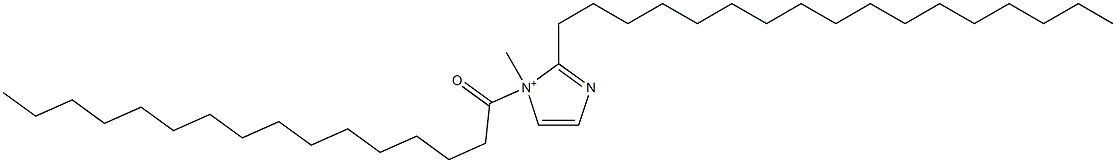 2-Heptadecyl-1-methyl-1-hexadecanoyl-1H-imidazol-1-ium 结构式