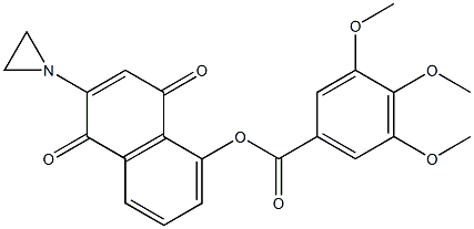 2-(1-Aziridinyl)-5-(3,4,5-trimethoxybenzoyloxy)-1,4-naphthoquinone 结构式