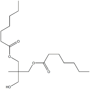 Diheptanoic acid 2-(hydroxymethyl)-2-methyl-1,3-propanediyl ester 结构式