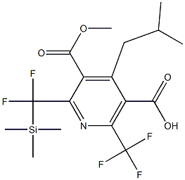 6-(Trifluoromethyl)-2-[difluoro(trimethylsilyl)methyl]-4-isobutylpyridine-3,5-di(carboxylic acid methyl) ester 结构式