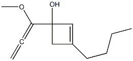 1-(1-Methoxy-1,2-propadienyl)-3-butyl-2-cyclobuten-1-ol 结构式