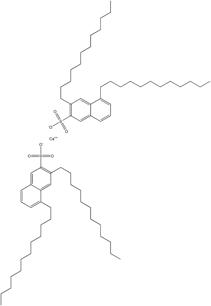 Bis(3,5-didodecyl-2-naphthalenesulfonic acid)calcium salt 结构式