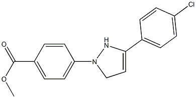 4-[3-(4-Chlorophenyl)-3-pyrazolin-1-yl]benzoic acid methyl ester 结构式