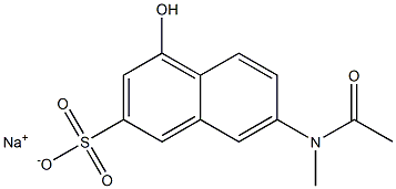 4-Hydroxy-7-(N-methylacetylamino)-2-naphthalenesulfonic acid sodium salt 结构式