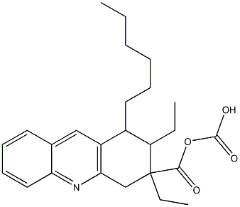 1,2,3,4-Tetrahydro-1-hexylacridine-3,3-dicarboxylic acid diethyl ester 结构式
