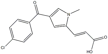 (E)-3-[1-Methyl-4-[4-chlorobenzoyl]-1H-pyrrol-2-yl]acrylic acid 结构式