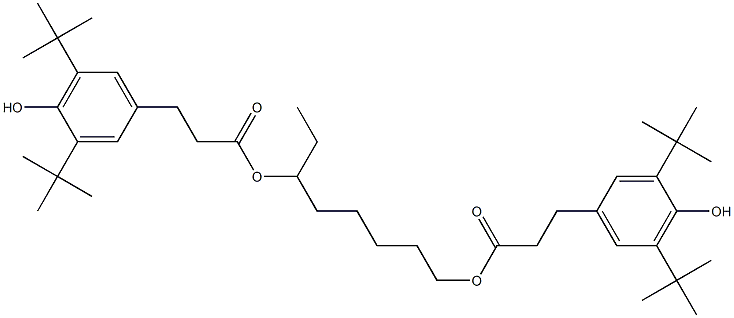 Bis[3-(3,5-di-tert-butyl-4-hydroxyphenyl)propionic acid]1,6-octanediyl ester 结构式