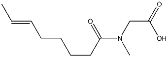 N-Methyl-N-(6-octenoyl)aminoacetic acid 结构式