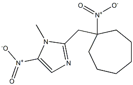 1-Methyl-2-[(1-nitrocycloheptyl)methyl]-5-nitro-1H-imidazole 结构式