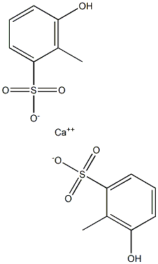 Bis(3-hydroxy-2-methylbenzenesulfonic acid)calcium salt 结构式