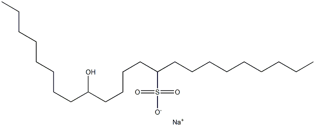 15-Hydroxytricosane-10-sulfonic acid sodium salt 结构式