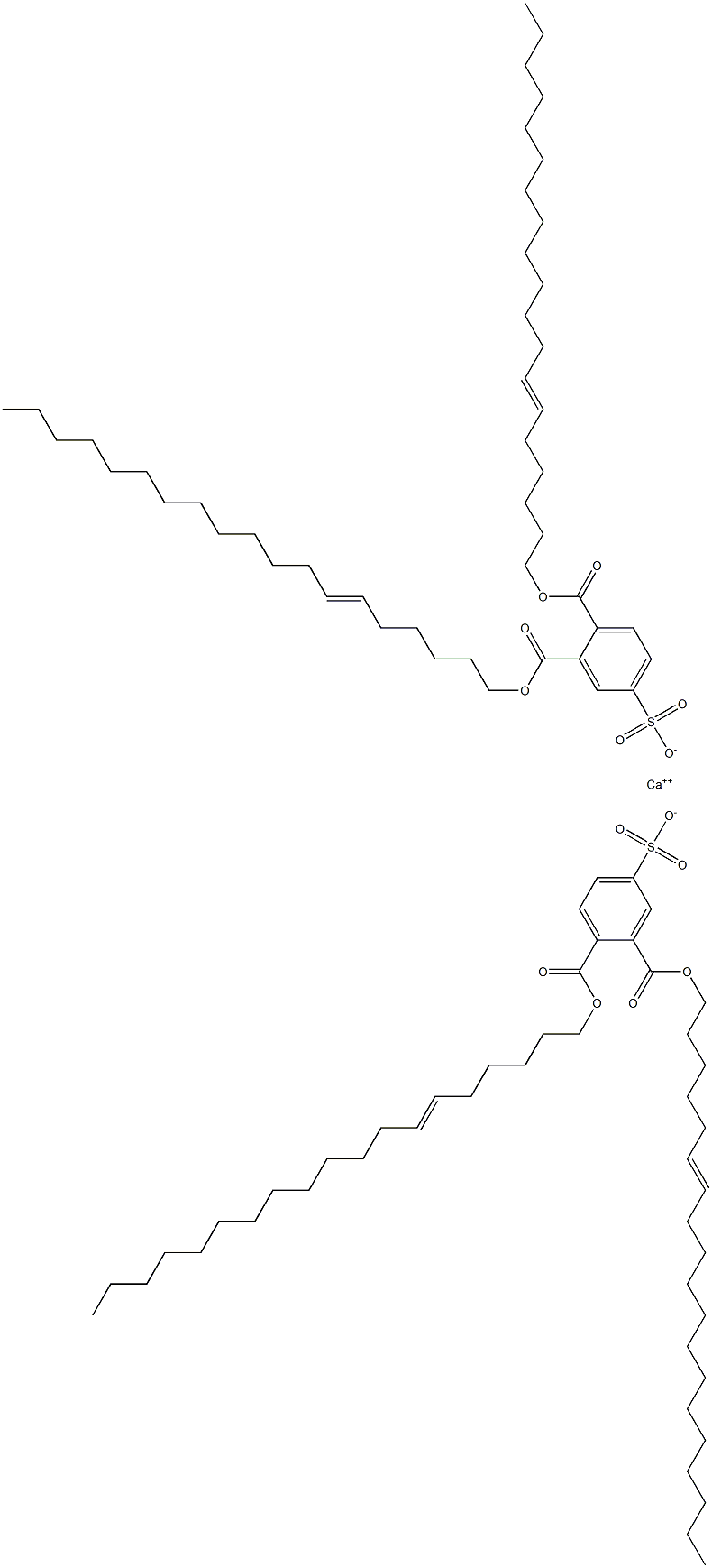 Bis[3,4-di(6-nonadecenyloxycarbonyl)benzenesulfonic acid]calcium salt 结构式