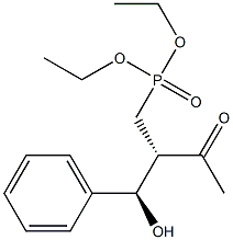 [(2S,3R)-2-Acetyl-3-hydroxy-3-phenylpropyl]phosphonic acid diethyl ester 结构式