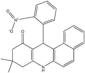 7,8,9,12-Tetrahydro-9,9-dimethyl-12-(2-nitrophenyl)benz[a]acridin-11(10H)-one 结构式