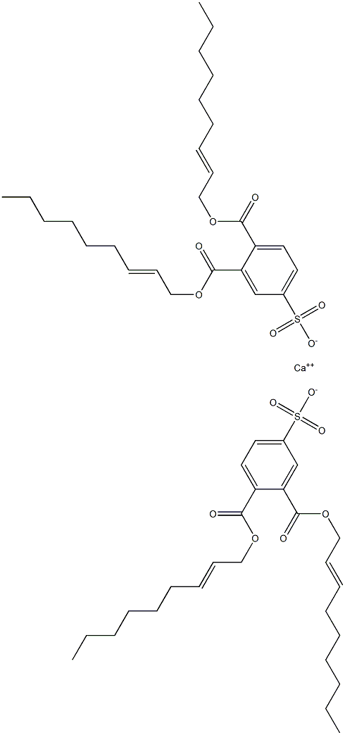 Bis[3,4-di(2-nonenyloxycarbonyl)benzenesulfonic acid]calcium salt 结构式