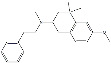 N-Methyl-N-(2-phenylethyl)-1,2,3,4-tetrahydro-6-methoxy-4,4-dimethyl-2-naphthalenamine 结构式