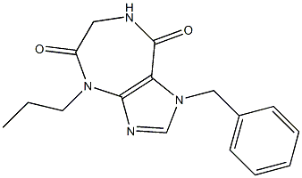1,4,6,7-Tetrahydro-1-benzyl-4-propylimidazo[4,5-e][1,4]diazepine-5,8-dione 结构式