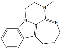 3-Methyl-1,2,3,5,6,7-hexahydro-3,4,11b-triazacyclohepta[jk]fluorene 结构式