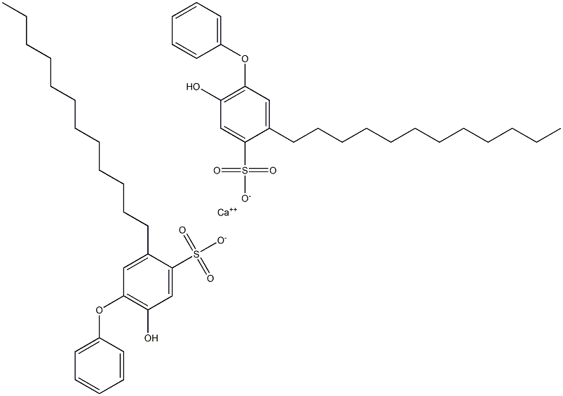 Bis(6-hydroxy-3-dodecyl[oxybisbenzene]-4-sulfonic acid)calcium salt 结构式