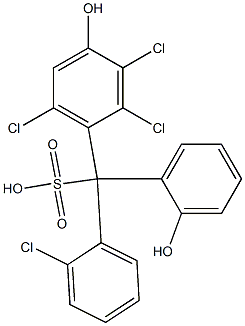 (2-Chlorophenyl)(2,3,6-trichloro-4-hydroxyphenyl)(2-hydroxyphenyl)methanesulfonic acid 结构式