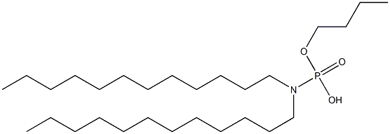 N,N-Didodecylamidophosphoric acid hydrogen butyl ester 结构式