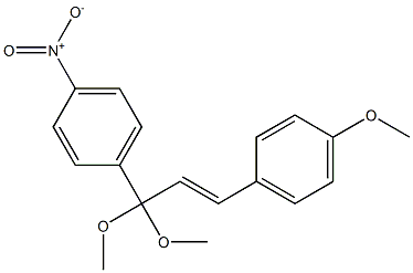 1,1-Dimethoxy-1-(4-nitrophenyl)-3-(4-methoxyphenyl)-2-propene 结构式