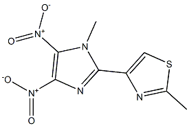 2-(2-Methylthiazol-4-yl)-1-methyl-4,5-dinitro-1H-imidazole 结构式