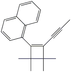 1-[2-(1-Propynyl)-3,3,4,4-tetramethyl-1-cyclobutenyl]naphthalene 结构式