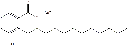 2-Dodecyl-3-hydroxybenzoic acid sodium salt 结构式